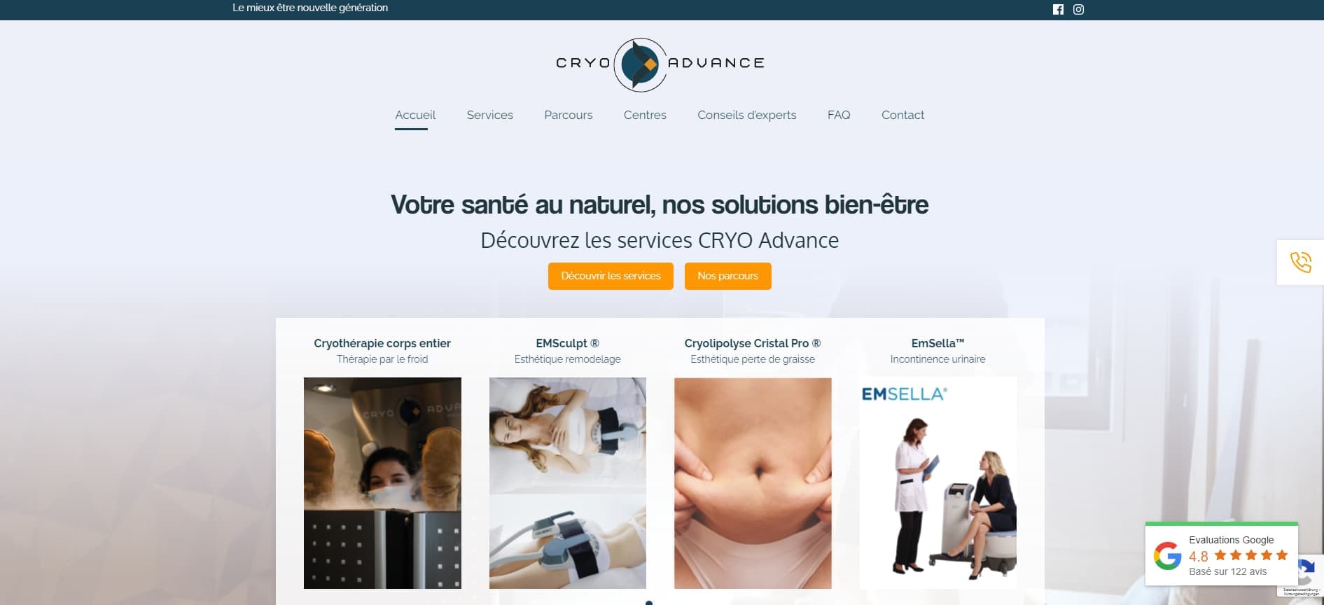 CRYO Advance Lyon 7 , Whole body cryotherapy center